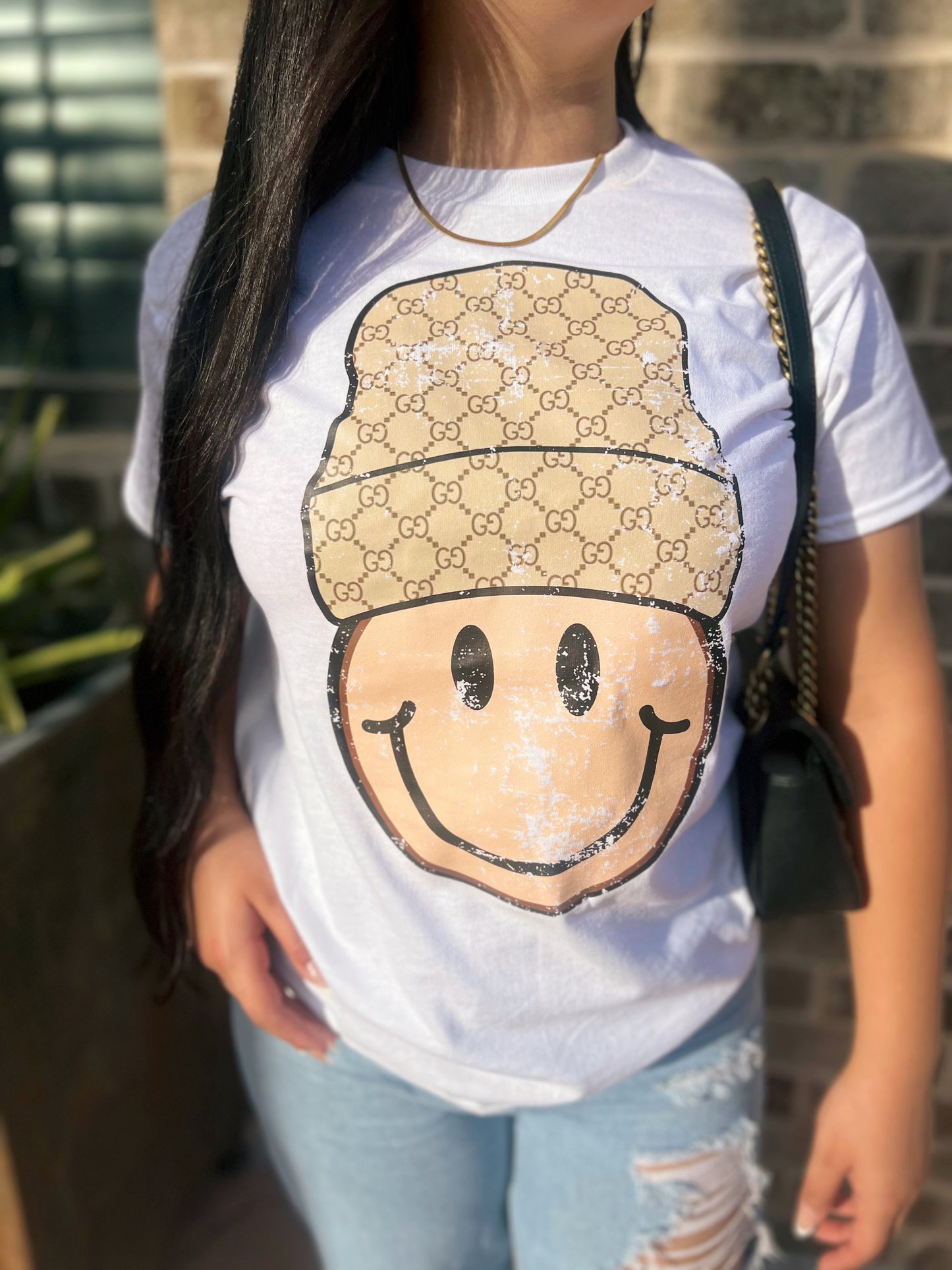 Gucci Me Smiley Graphic Tee - White
