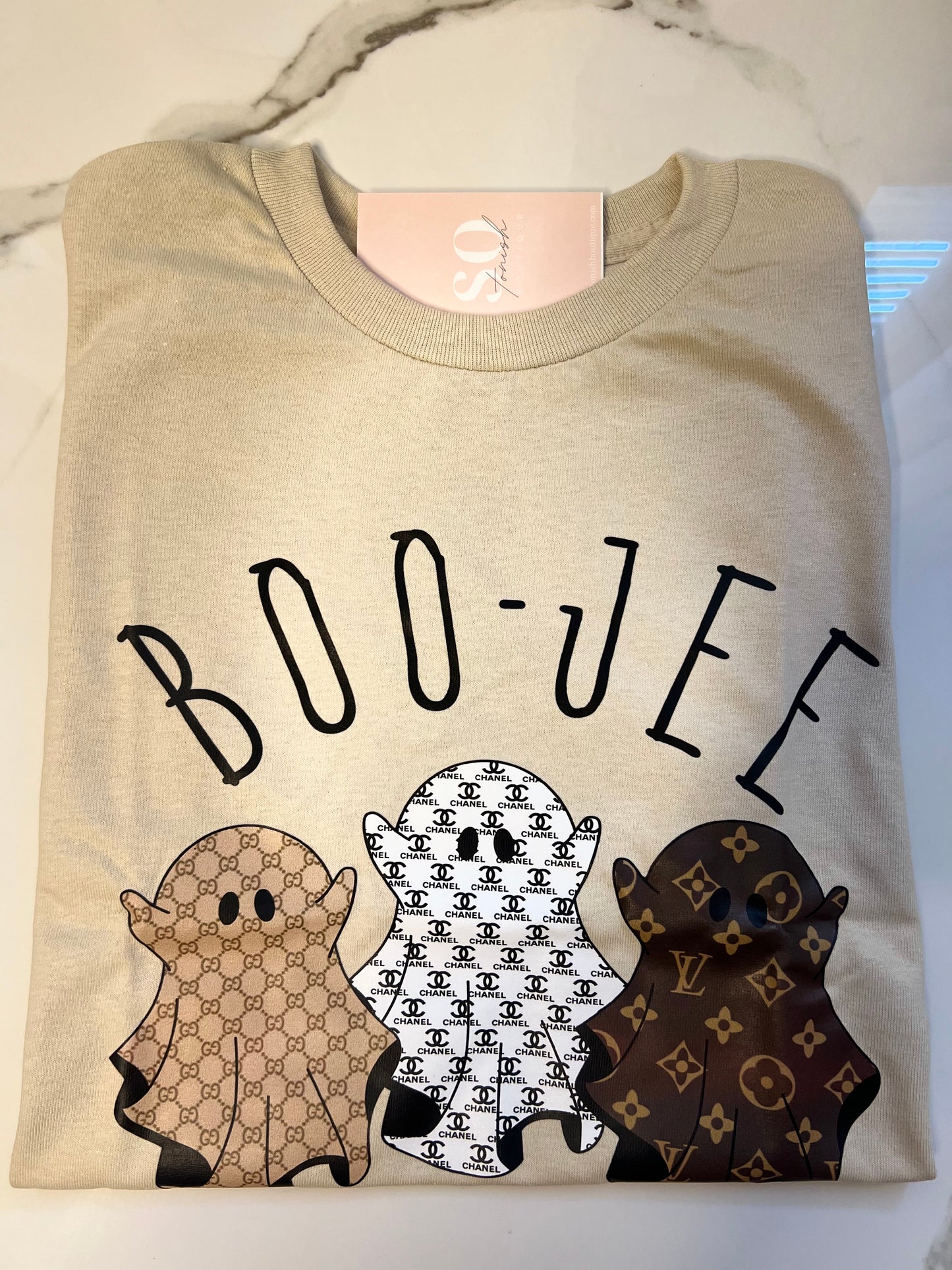 Boo Jee Graphic Tee - Cream