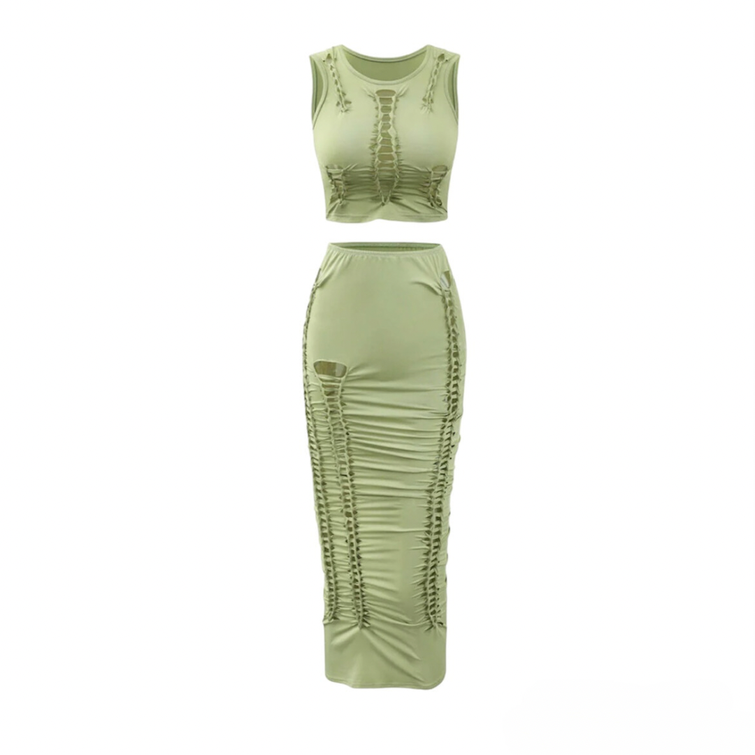 Sexy Sage Skirt Set