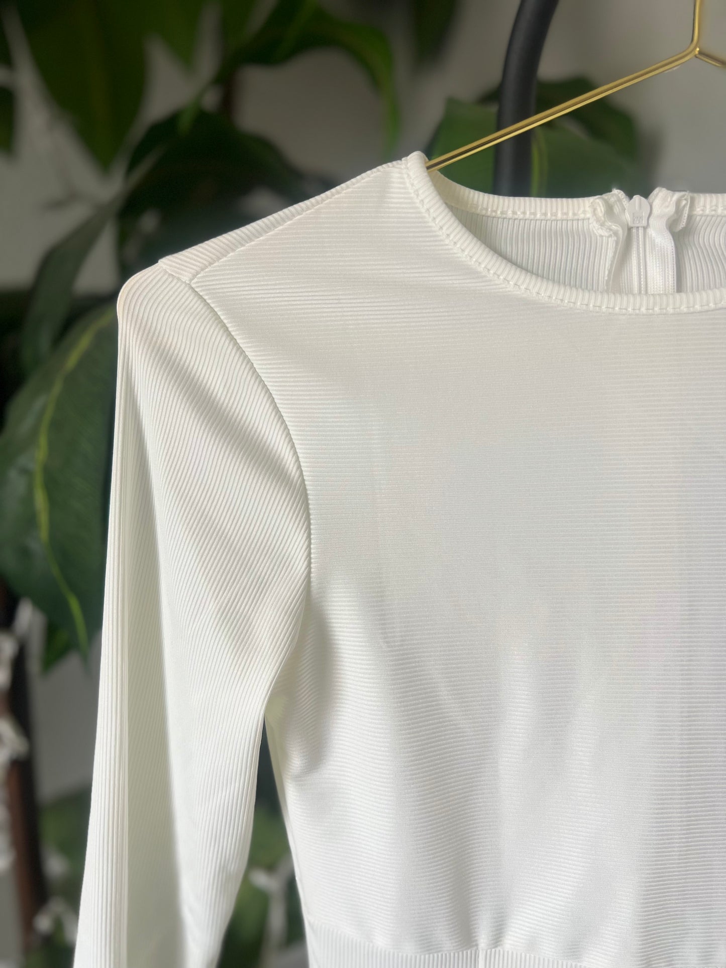 Frappe Long Sleeve Romper - White
